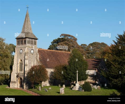 St Nicholas, Parish church of the Hampshire village of Wickham, Wickham, Hampshire, England, Uk ...