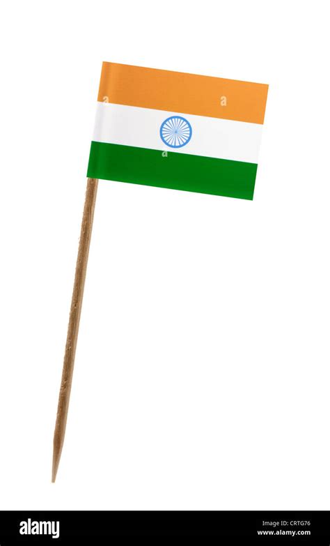 Tooth pick wit a small paper flag of India Stock Photo - Alamy