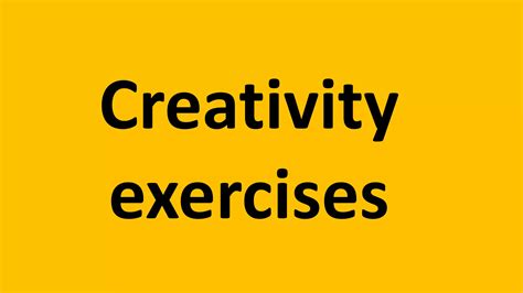 Creativity exercises | PPT