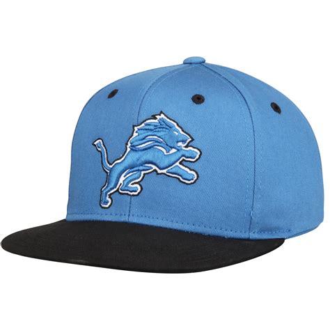 Detroit Lions Youth Loyal Snapback Adjustable Hat - Blue/Black