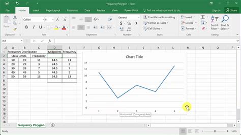 Excel How to Create a Frequency Polygon - YouTube