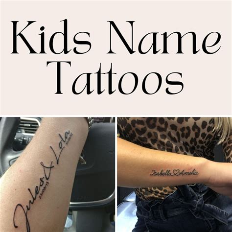 61 Sweetest Kids Name Tattoos & Baby Name Ideas - Tattoo Glee