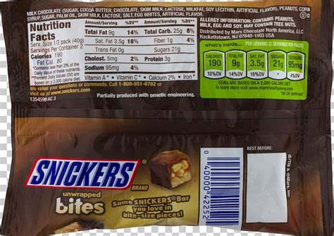 Chocolate Bar Food Snickers Nutrition Facts Label PNG, Clipart, Calorie ...