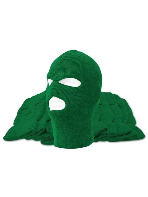 3-Hole Ski Mask - 12-Pack - Kelly Green - Walmart.com - Walmart.com