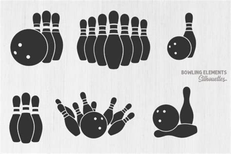 Bowling Pin Silhouette, Bowling Ball SVG Graphic by Design_Lands · Creative Fabrica