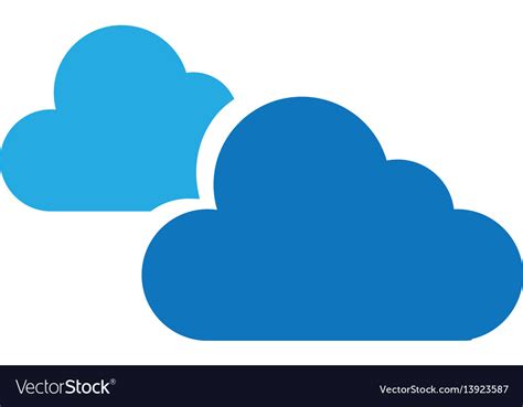 Cloudy weather isolated icon Royalty Free Vector Image