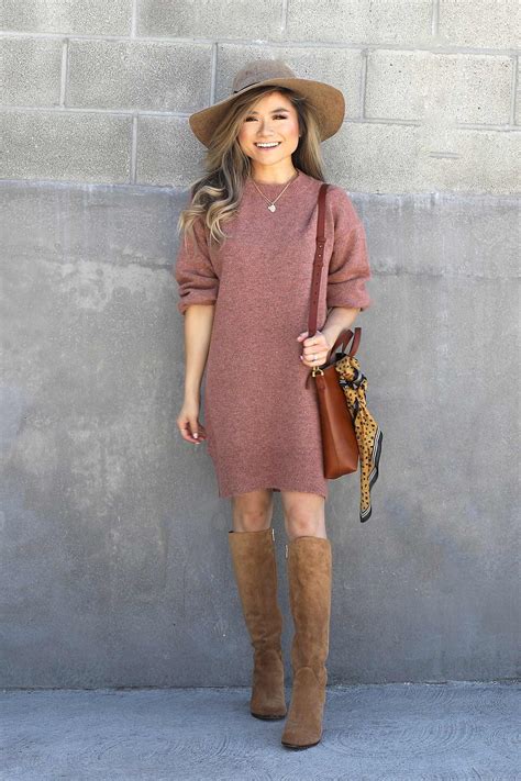 fall-outfits-2017-fall-lookbook-topshop-sweater-dress-madewell-transport-sam-edelman-boots ...