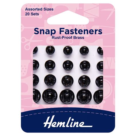 Snap Fasteners 20 sets of Assorted Sizes - Sew U Knit Crafts