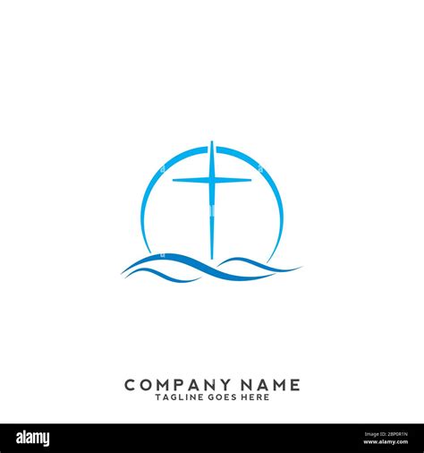 Abstract christian cross logo design vector template. Baptist cross symbol vector design ...