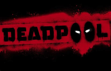 Wallpaper red, black, logo, Deadpool images for desktop, section игры ...