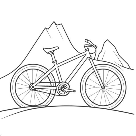 Bike On The Mountains Coloring Pages Outline Sketch Drawing Vector, Mountain Drawing, Wing ...