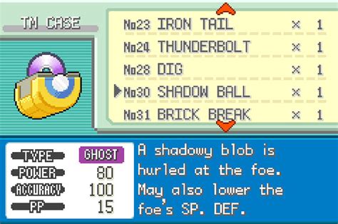 Where To Get TM30 Shadow Ball in Pokémon FRLG - Guide Strats