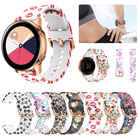 Lnkoo - For Samsung Galaxy Watch Active Replacement Soft Silicone Sport Watch Band Straps,Women ...