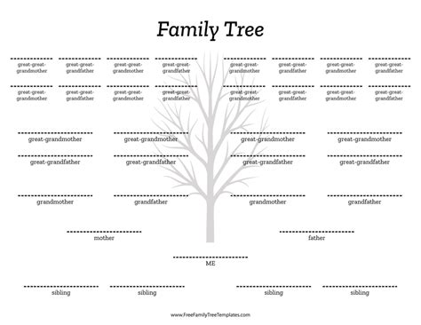 Family Tree Template 5 Generations