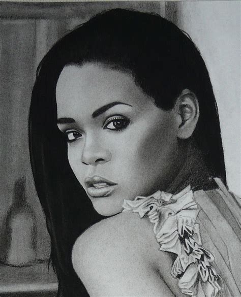 Rihanna Portrait by Tinytoni1990 on DeviantArt