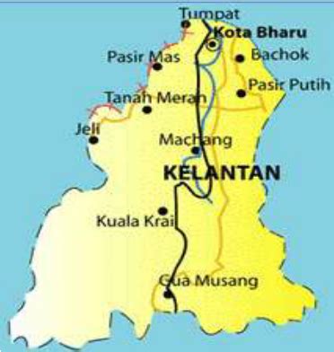 Ten districts in the state of Kelantan Malaysia. | Download Scientific Diagram