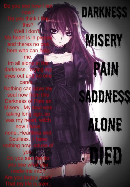 Depressed Anime Girl With Quotes. QuotesGram