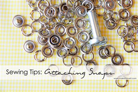 Sewing Tips: Attaching Snaps | Tot Craft