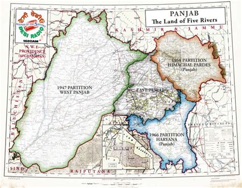 Map Of Punjab Pre Partition