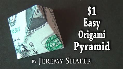 One Dollar Easy Origami Pyramid - YouTube