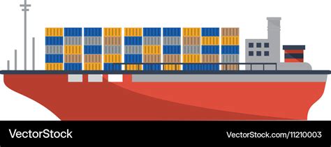 Isolated cargo ship design Royalty Free Vector Image