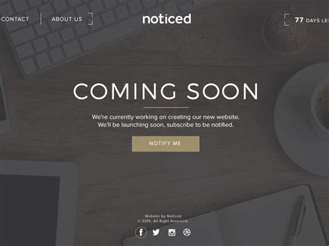 Noticed Coming Soon Pages by Noticed on Dribbble