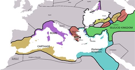 Map of Europe in 220 BC (Illustration) - World History Encyclopedia