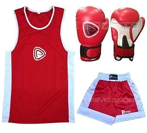 Prime Sports KIDS BOXING UNIFORM 5 PIECES SET WITH LEATHER BOXING ...