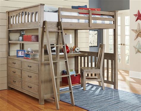 Hillsdale Kids and Teen Youth Highlands Full Loft Bed With Desk 10080ND - Carol House Furniture ...