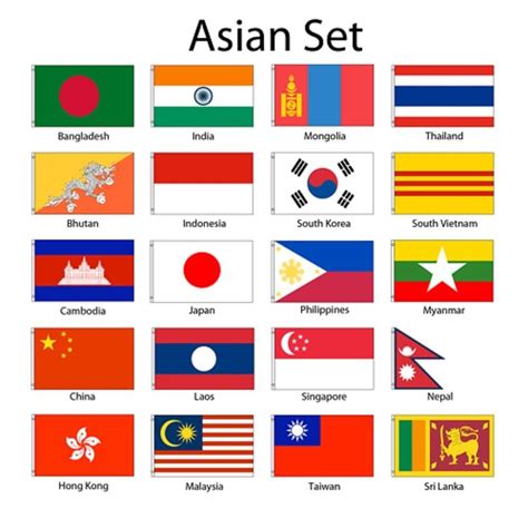 Country Flags Of Asia