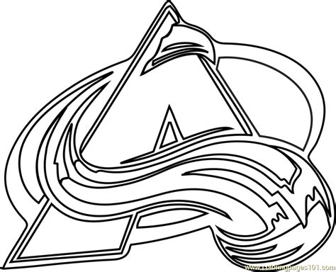 Colorado Avalanche Logo Coloring Page for Kids - Free NHL Printable Coloring Pages Online for ...