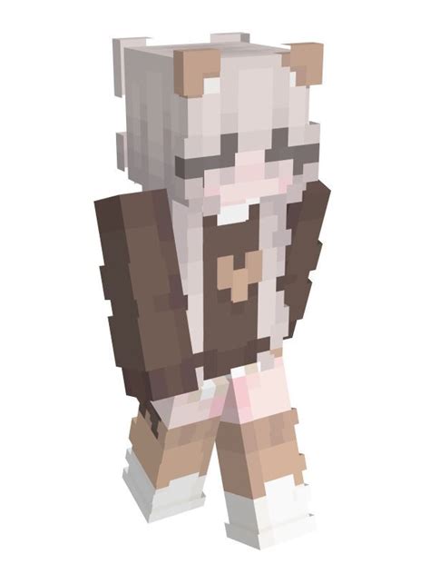 Cozy Bear Ears Cottagecore Minecraft Skin