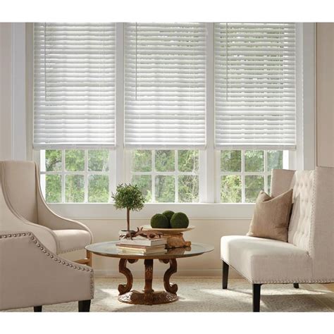 Style Selections Corded 2-in Faux Wood 2-in White Faux Wood Room ...