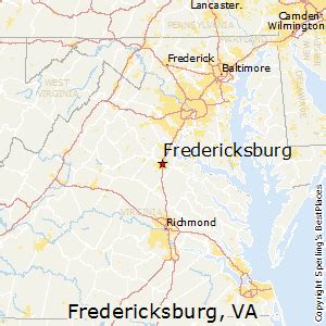 Map Of Fredericksburg Va