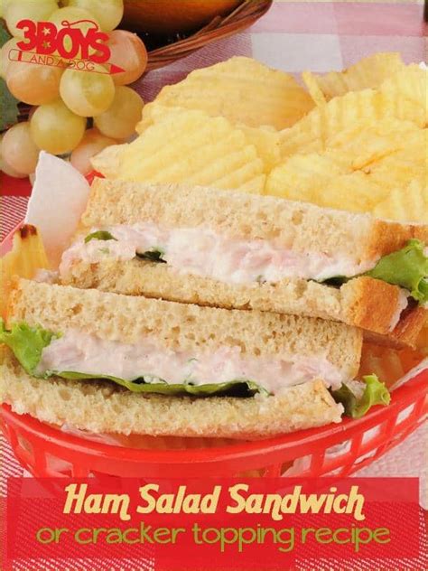 Ham Salad Sandwich Recipe - 3 Boys and a Dog