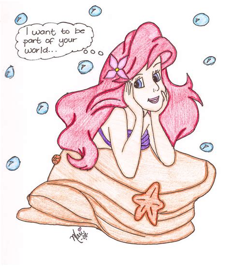 Ariel on the Rock by MariPili37 on DeviantArt