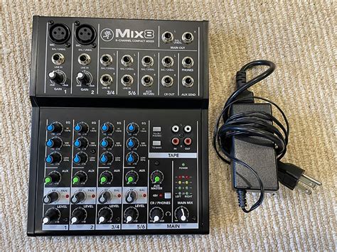 Mackie Mix8 8-Channel Compact Mixer 2015 - Present - Black | Reverb