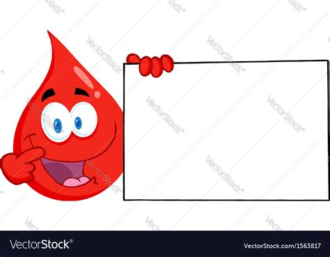 Blood donation cartoon Royalty Free Vector Image