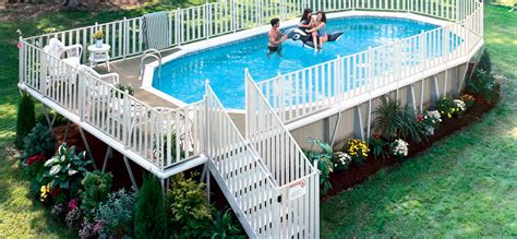 Pool Decking Above Ground Pool & Backyard Pools