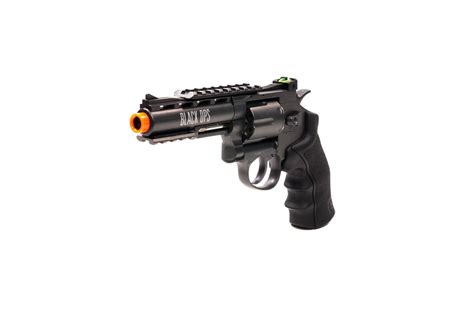 Gun Metal Finish airsoft revolver with 4 inch barrel – Barra Airguns