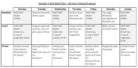 Obesity Code Meal Plan - Printable PDF