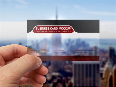 Transparent business card mockup template PSD :: Behance