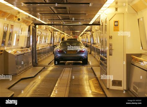 channel tunnel car train interior france uk Stock Photo: 1828301 - Alamy