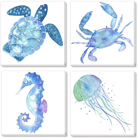 Sea Animal Watercolor Paintings