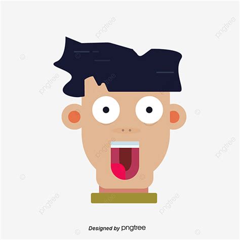 Facial Expression PNG Image, Cartoon Mans Head Facial Expression, Element, Cartoon Style, Head ...