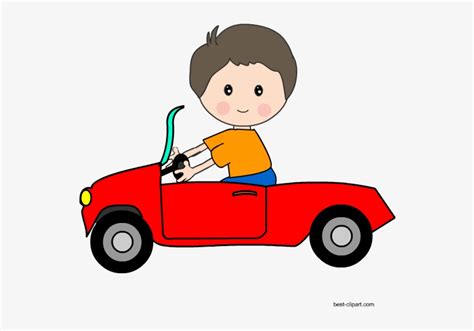 Kid Driving A Red Car Clipart - Car Png Clipart - Free Transparent PNG Download - PNGkey