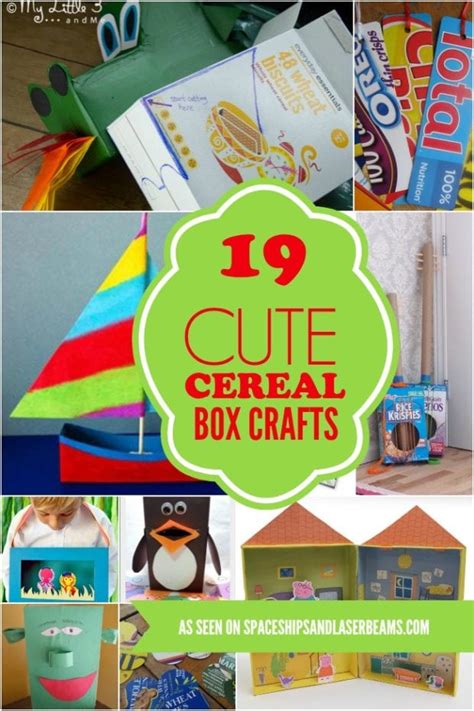 19 Cute Cereal Box Crafts | Spaceships and Laser Beams