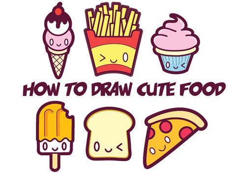 how to draw food with faces on it – How to Draw Step by Step Drawing Tutorials