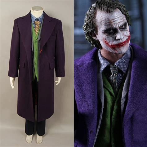 Costume Batman Dark Knight Cosplay Costume Heath Ledger Joker 6 Pcs Full Set Uniform Cosplay ...