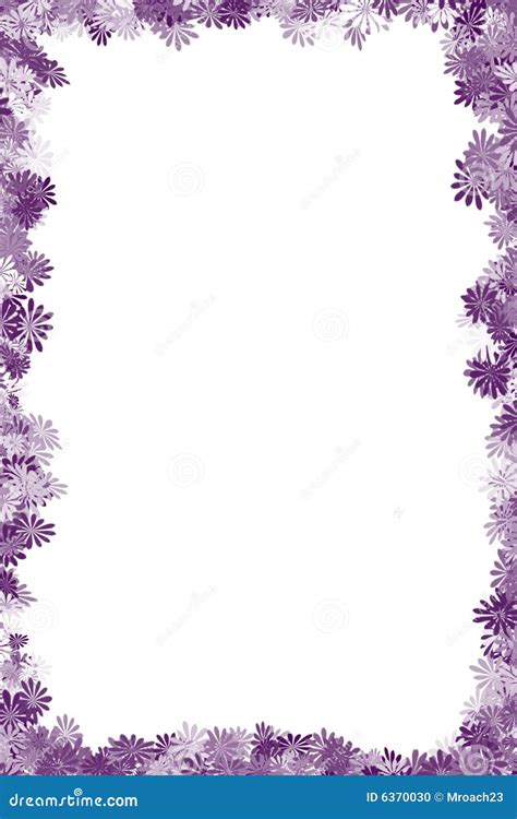 Purple Flower Border With White Background - Krysfill Myyearin